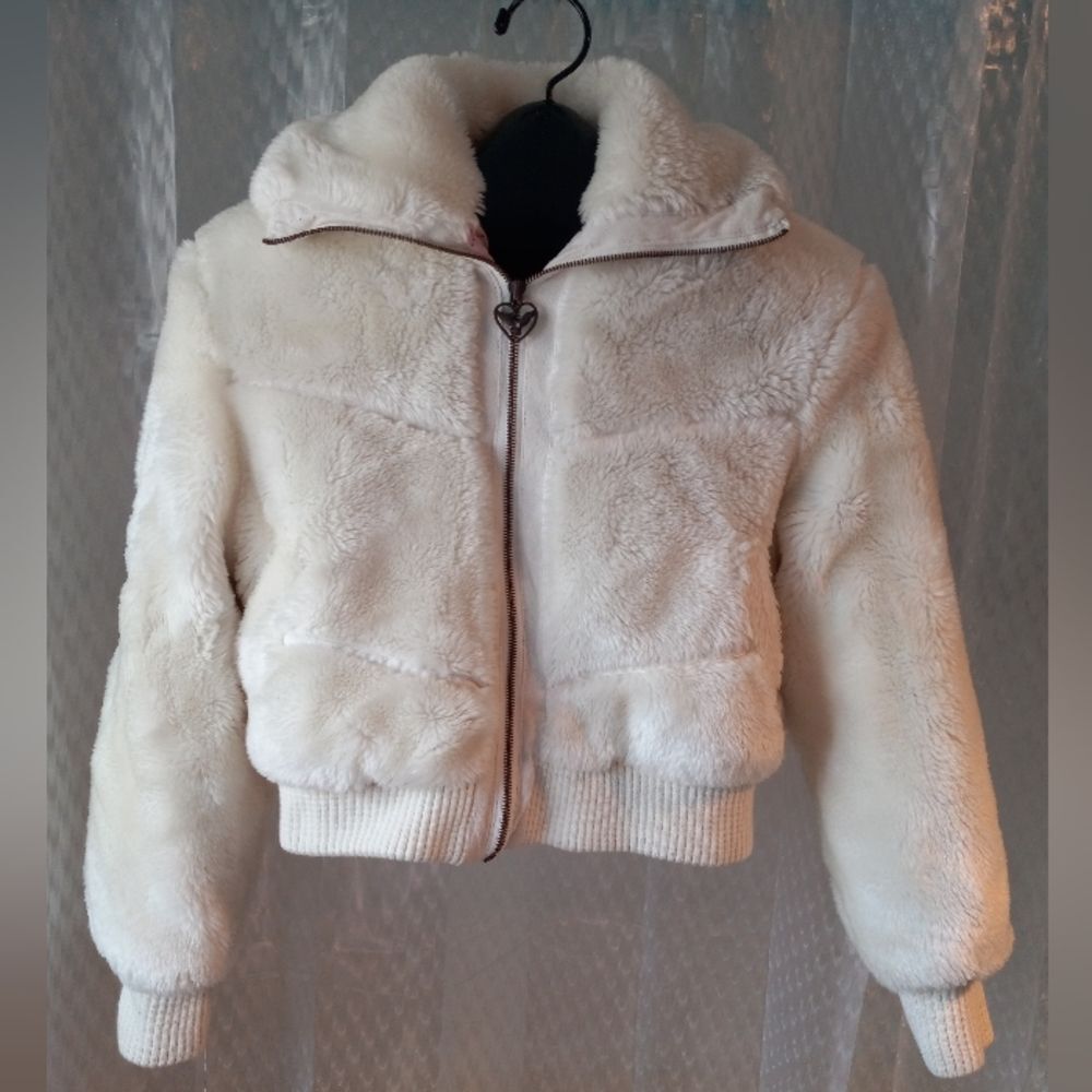 Hawke & Co White Size 16 Girls Front Zip Coat